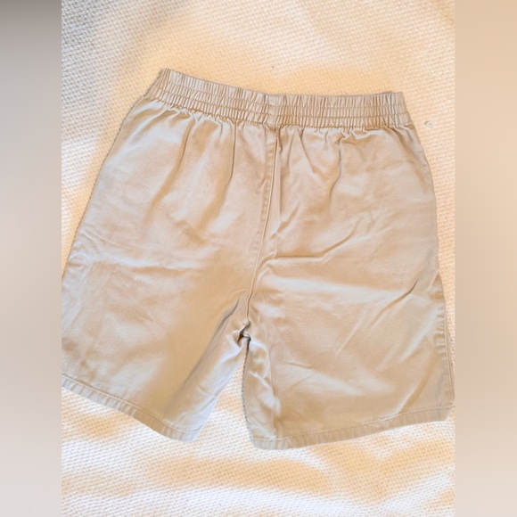 POLO by RALPH LAUREN Boys Kids Khaki Tan Elastic Pull-up Shorts w Blue Logo - Picture 4 of 8